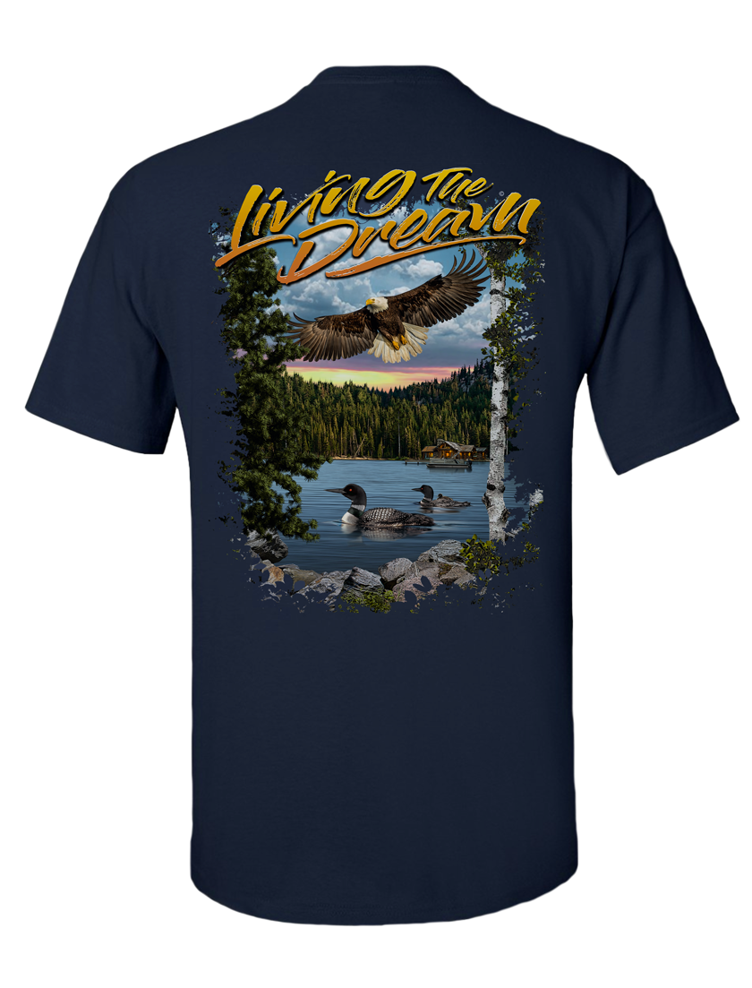 "Living The Dream" Two-Sided Short Sleeve T-Shirt
