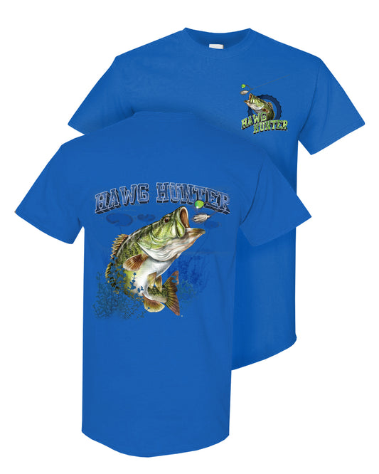 Largemouth Bass "Hawg Hunter" Two-Sided Short Sleeve T-Shirt