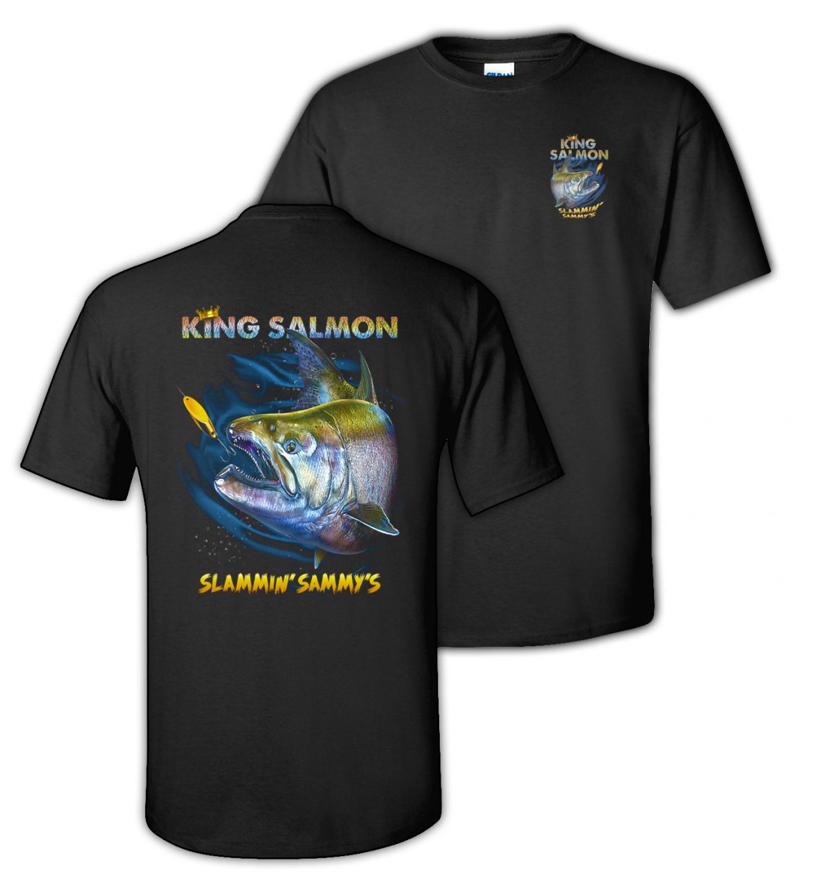 King Salmon “Slammin’ Sammy’s” Two- Sided Short Sleeve T-Shirt