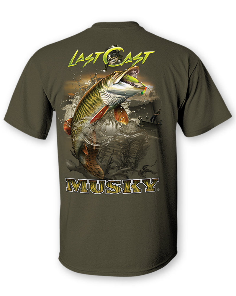 Musky "Last Cast" Two-Sided Short Sleeve T-Shirt