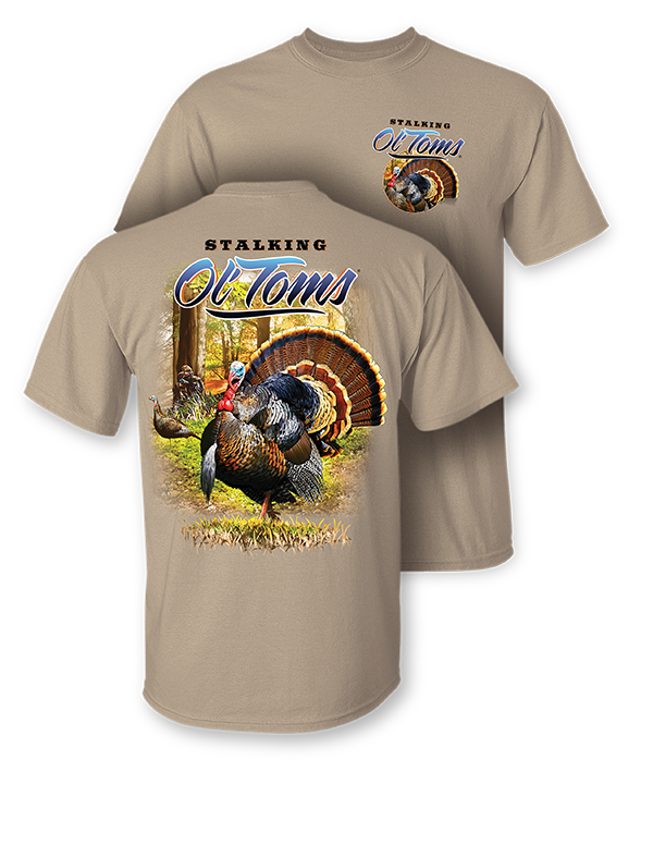 Turkey "Stalking Ol'Toms" Two-Sided Short Sleeve T-Shirt