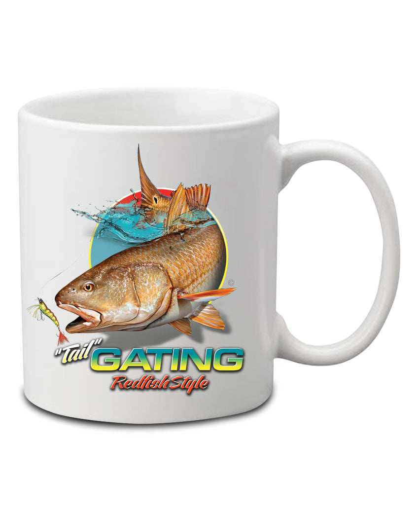 Redfish "Tail"Gating T-Shirt and Mug Premium Gift Set