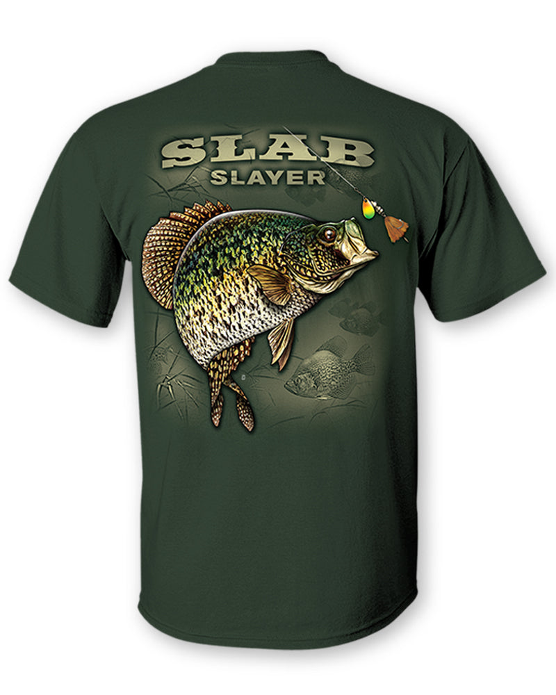Crappie “Slab Slayer” Two-Sided Short Sleeve T-Shirt