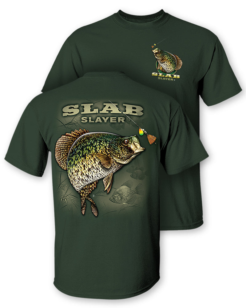 Crappie “Slab Slayer” Two-Sided Short Sleeve T-Shirt