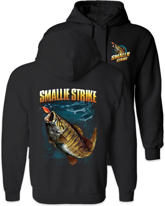 Smallmouth Smallie Strike Two-Sided Hooded Sweatshirt