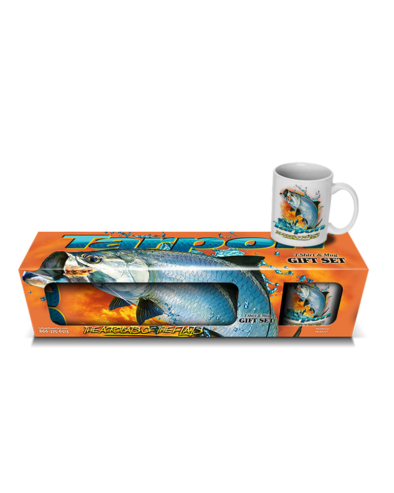 Tarpon "The Acrobats of the Flats" T-Shirt and Mug Premium Gift Set