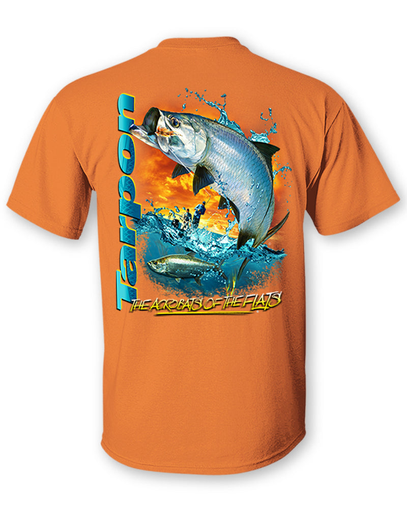 Tarpon "Acrobats of the Flats" Two-Sided Short Sleeve T-Shirt