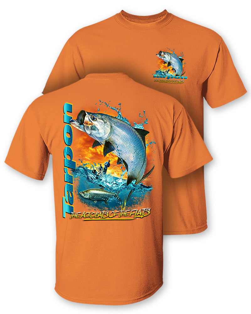 Tarpon "Acrobats of the Flats" Two-Sided Short Sleeve T-Shirt