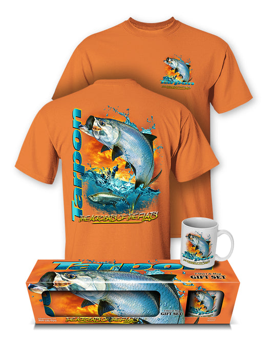 Tarpon "The Acrobats of the Flats" T-Shirt and Mug Premium Gift Set