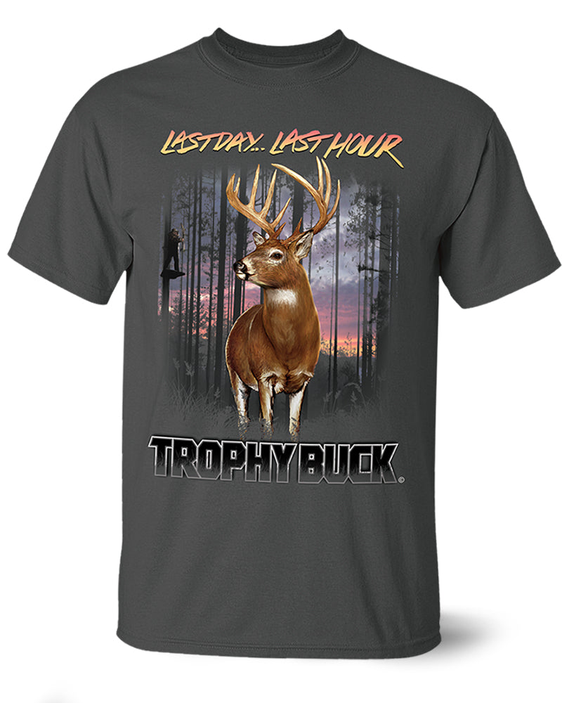 Whitetail Deer "Trophy Buck" Full Front Design Short Sleeve T-Shirt