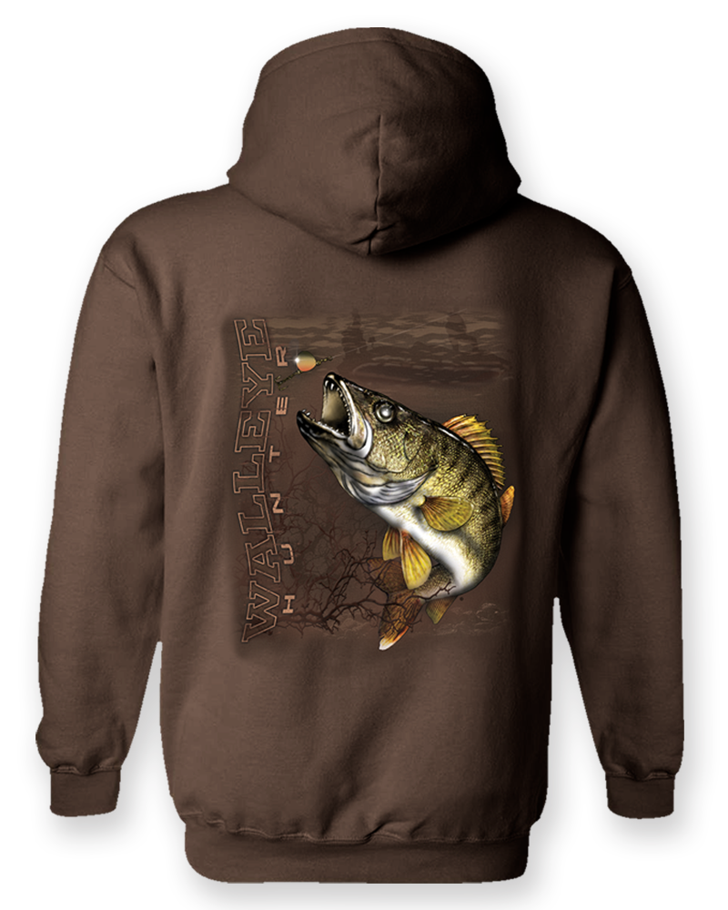 Walleye "Walleye Hunter" Two-Sided Hooded Sweatshirt