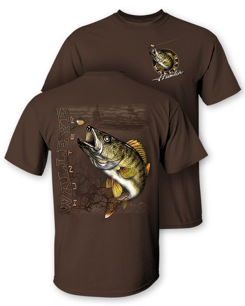 Walleye Hunter T-Shirt and Mug Premium Gift Set