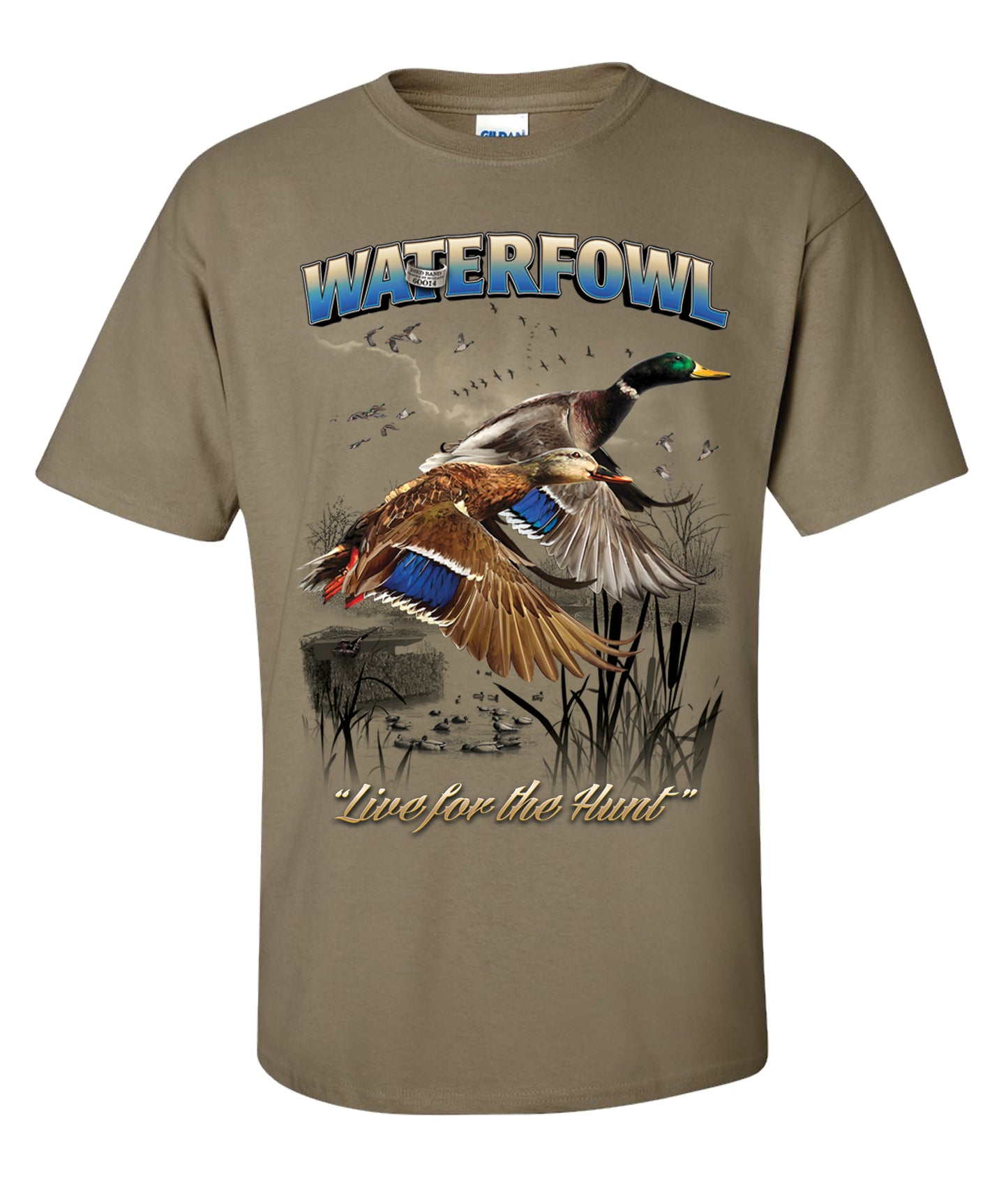 Waterfowl (Duck) Full Front Design Short Sleeve T-Shirt